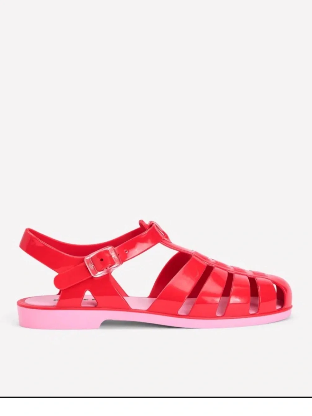 EUC Boden Jelly shoes red pink 41 made in Spain US 9.5